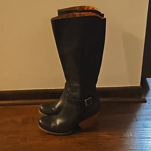 Kork-Ease Black Heeled Boots